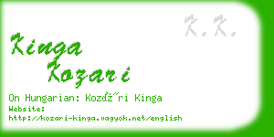 kinga kozari business card